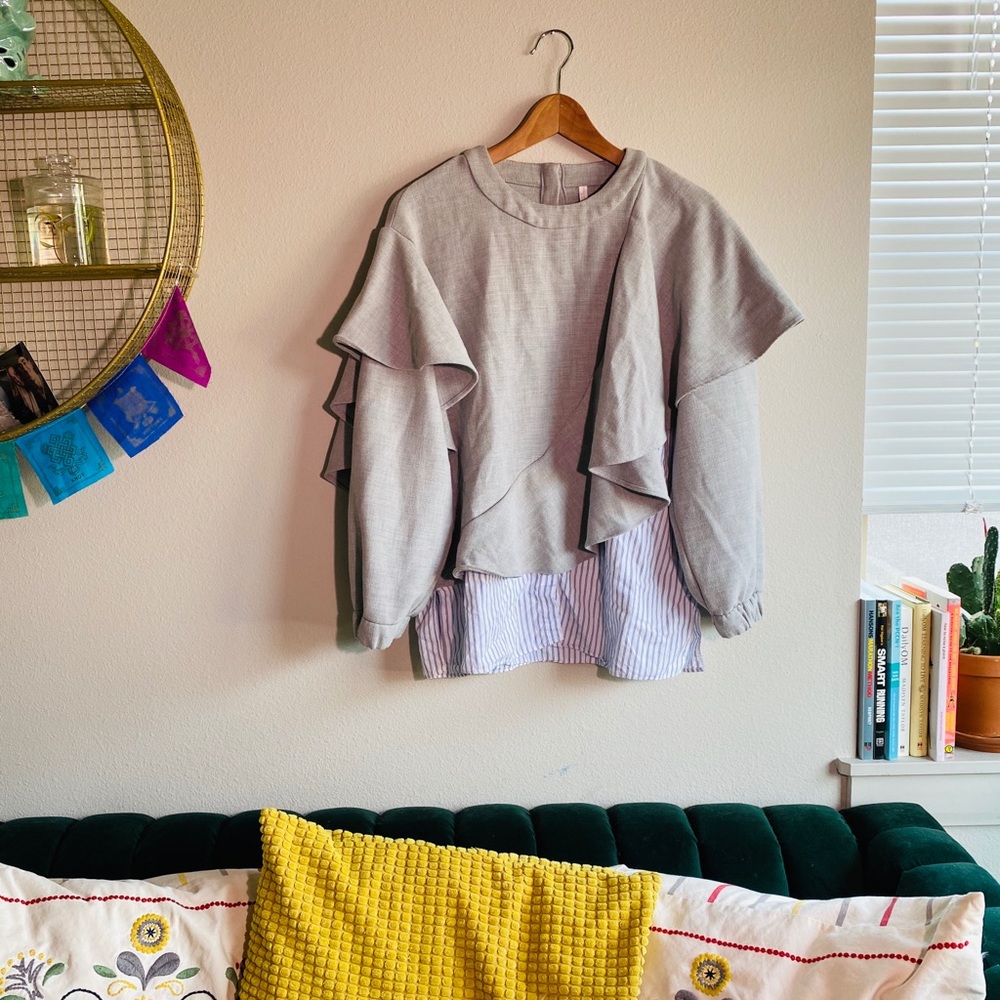 ZARA trafaluc layered dress shirt and sweater